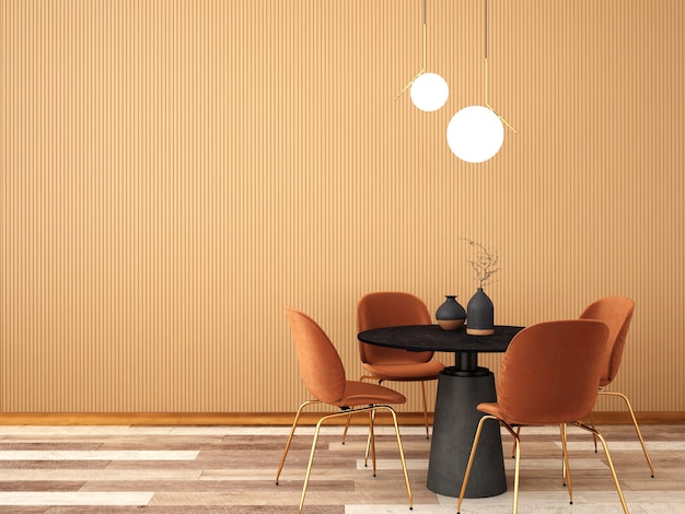 Interior design per zona pranzo in stile moderno