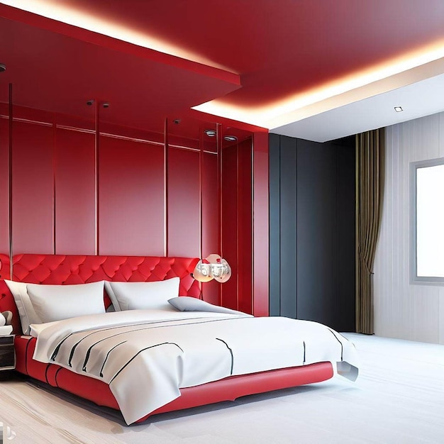 interior designstanza modernacamera di lusso 3dcamera da letto di lusso metallico astratto