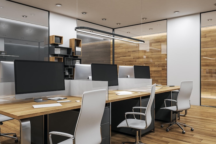 Photo interior kantor coworking