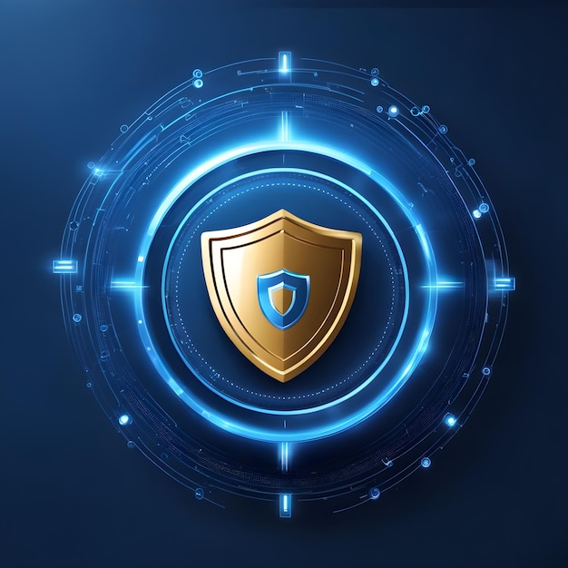 Internet badge di sicurezza concetto sicurezza sistema di protezione digitale privacy dei dati