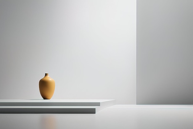 Interni astratti di stile minimalista minimalista design minimalista 3d illustrazione e architectu