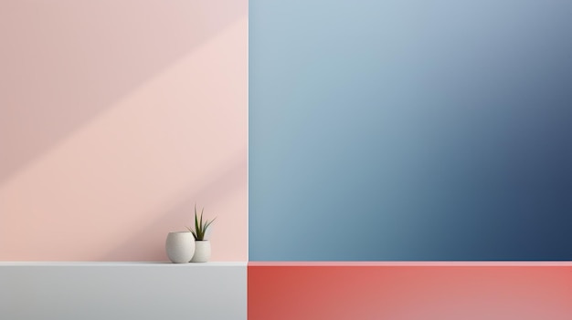 Interni dal design minimalista con quattro colori pastello