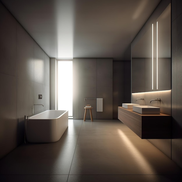 Interni di bagno minimalisti
