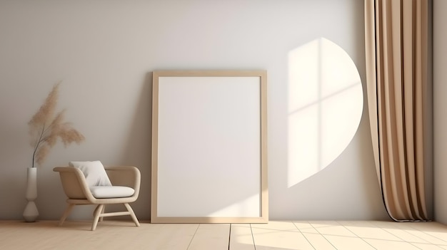 Interni minimalisti di interni moderni desige rendering 3D generativo ai