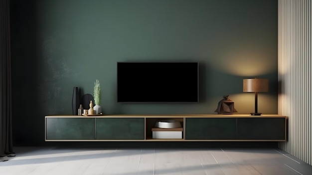 Interni minimalisti di interni moderni desige rendering 3D generativo ai