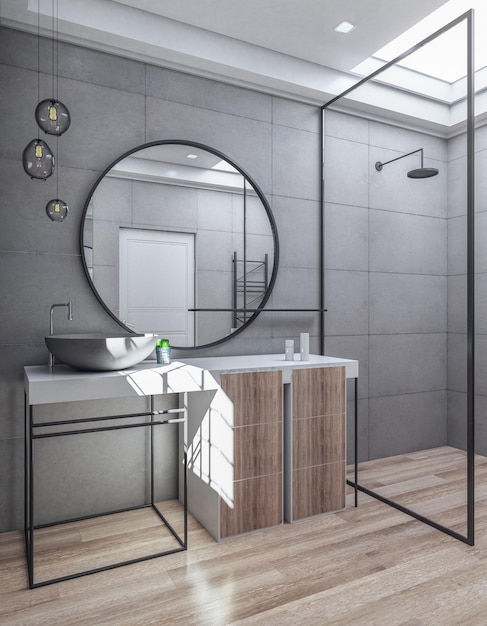 Interno bagno contemporaneo