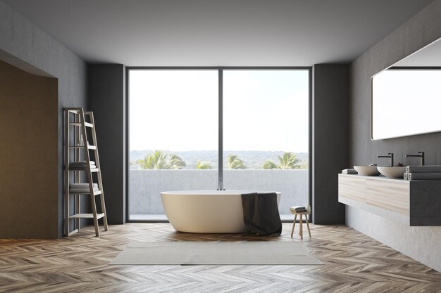 Interno del bagno grigio