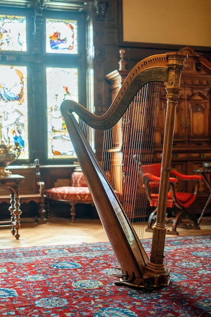 Interno del castello di Peles in Romania