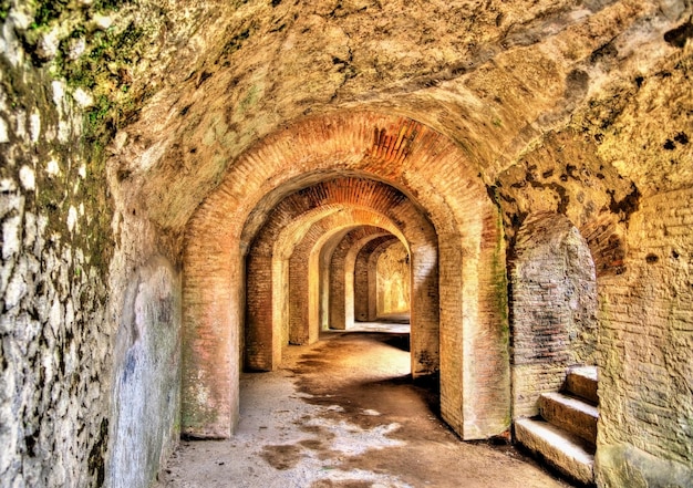 Interno dell'anfiteatro di Pompei, Italia