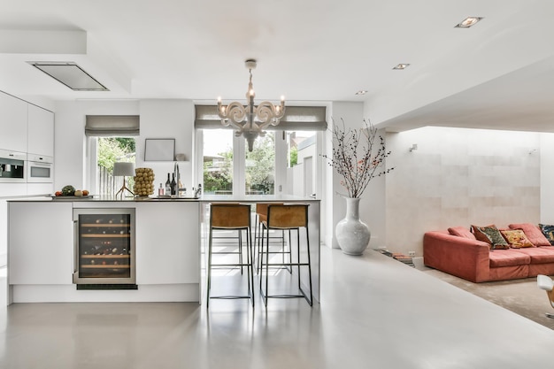 Interno della cucina in una casa moderna