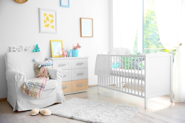 Interno della moderna baby room