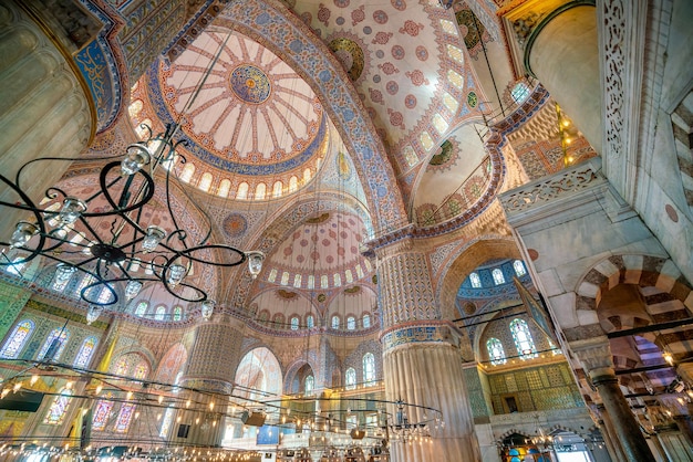 Interno della Moschea di Sultanahmet Moschea Blu a Istanbul
