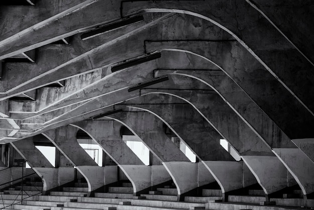 Interno dello stadio vuoto