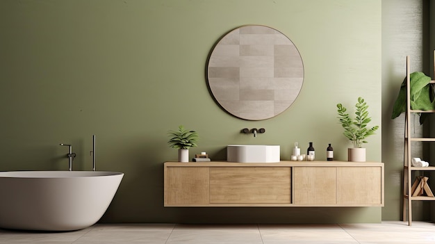 Interno di bagno minimalista moderno