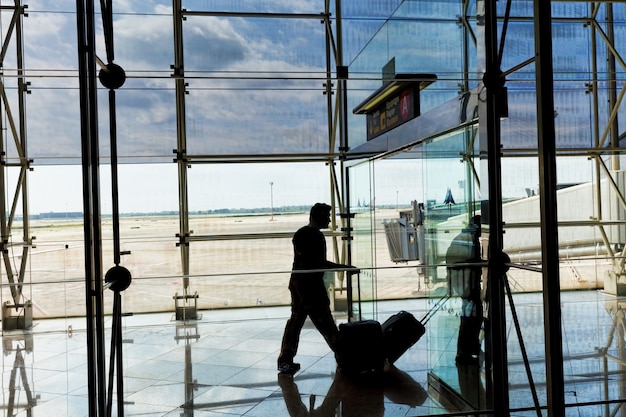 Interno di un moderno aeroporto. Spagna