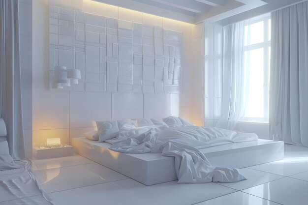 Interno moderno della camera da letto