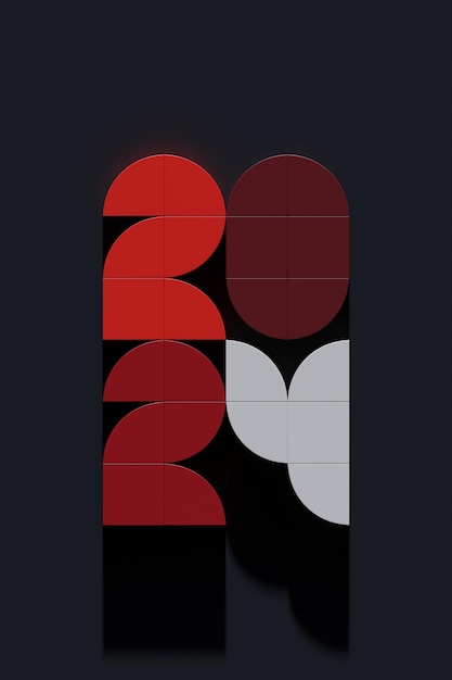 Intestazione del calendario numero 2024 su sfondo nero Felice anno nuovo 2024 sfondo colorato
