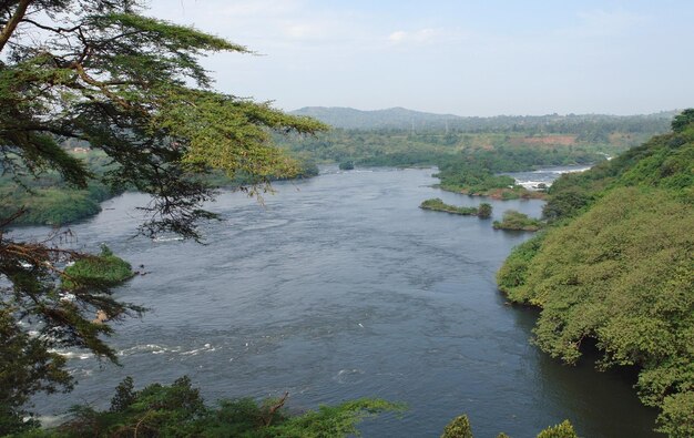 intorno alle cascate di Bujagali in Africa