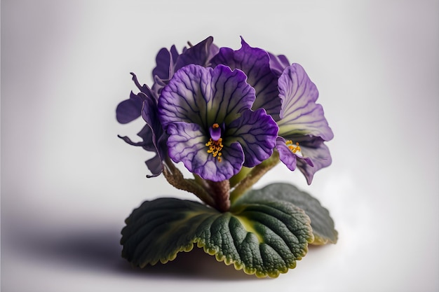 Intricati petali viola di un primo piano violetto africano