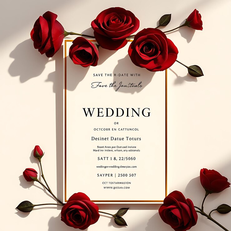Foto invitazione modello di invito al matrimonio floreale loro