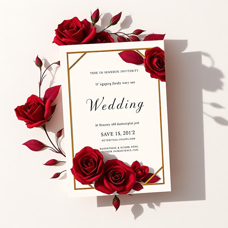 Foto invitazione modello di invito al matrimonio floreale loro