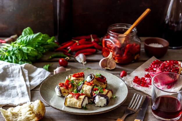 Involtini di melanzane con formaggio