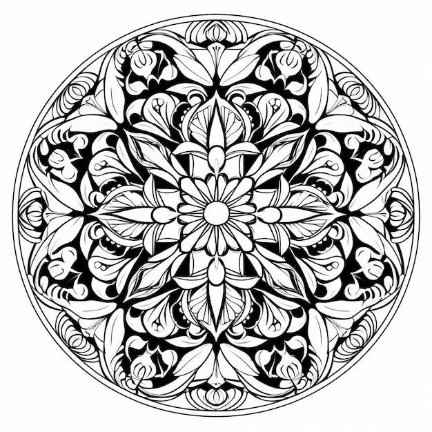 iPad Mandala circolare bianco