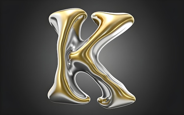 iquid 3D Font K