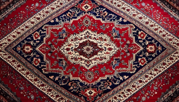Iraniano Persiano Kashan Qom Kerman Yazd Esfahan Tappeto rosso fatto a mano Vintage Old Art Immagine a rovescio