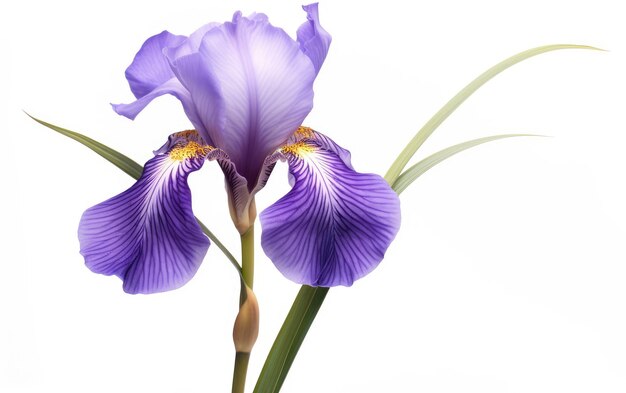 Iris isolata su uno sfondo bianco isolata su uno sfondo trasparente