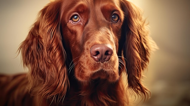 Irish Setter da vicino