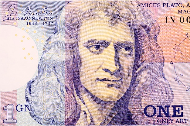 Isaac Newton un ritratto dal denaro