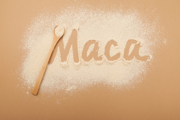 Iscrizione Maca di Maca Farina gelatinizzata Superfood Peruviano integratore biologico naturale