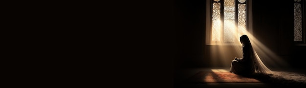 Islam religione bandiera vacanza vetrina podio lanterne archi vacanza mawlid isra iftar miraj saluti sfondo ornamento design invito cartolina visualizzazione mezzaluna con stella