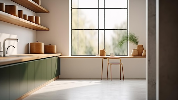 isola cucina in legno all'interno della casa contemporanea