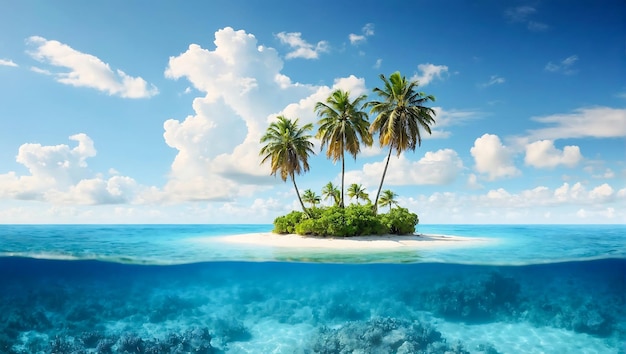 Isola delle palme tropicali