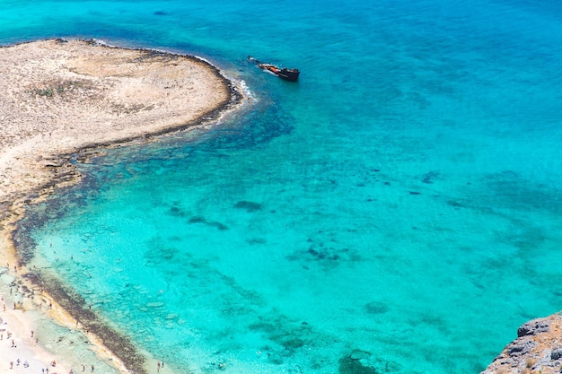 Isola di Gramvousa vicino a Creta Grecia Spiaggia di Balos Acque turchesi magiche lagune spiagge di pura sabbia bianca