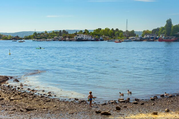 Isola di Hovedoya vicino alla città di Oslo