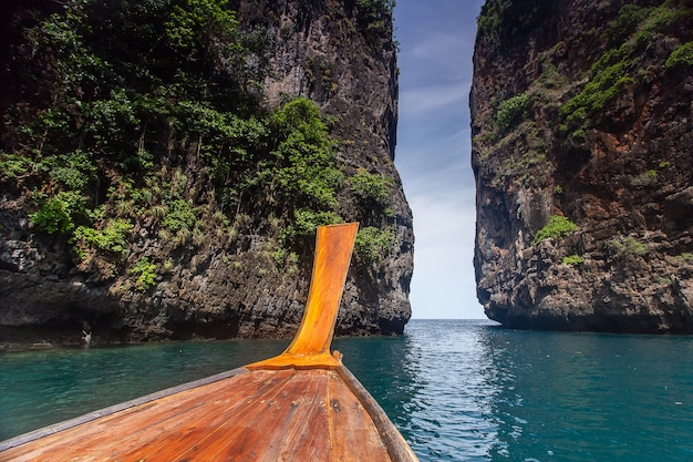 Isola di Phi Phi Leh della baia del Maya, Krabi Tailandia