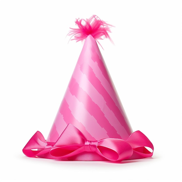 Isolamento rosa del cappello di compleanno