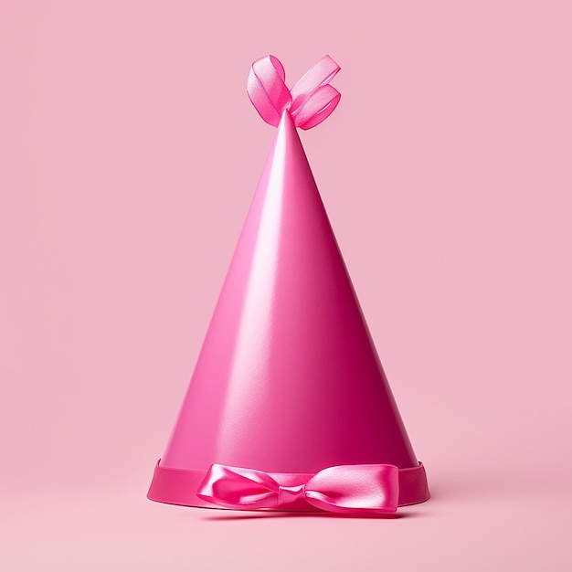 Isolamento rosa del cappello di compleanno