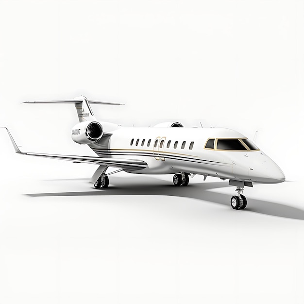 Isolato da Bombardier Learjet 75 2013 Light Business Jet su bianco Backg su bianco BG Blank Clean