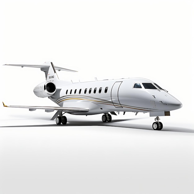 Isolato da Bombardier Learjet 75 2013 Light Business Jet su bianco Backg su bianco BG Blank Clean