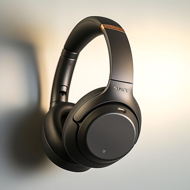 Isolato da Sony Wh 1000Xm4 Wireless Noise Cancelling Headphones Fron su sfondo bianco pulito