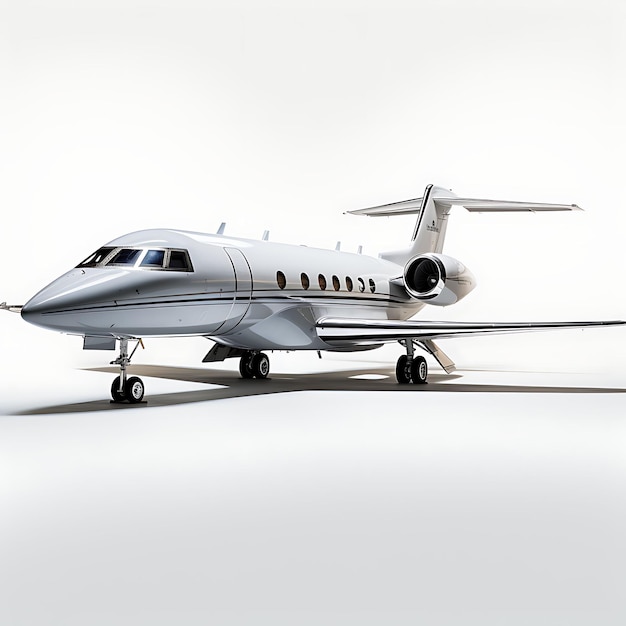 Isolato di Gulfstream G650er 2012 Business Jet su sfondo bianco Exte su bianco BG Blank Clean