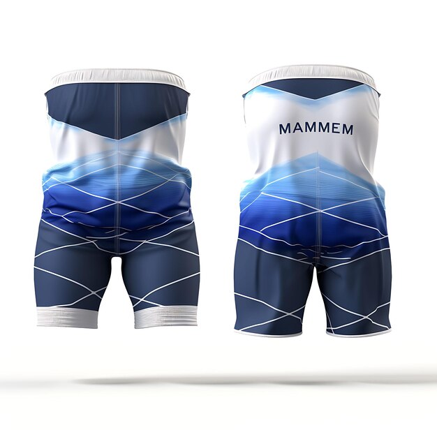 Isolato di Masters Water Polo per uomini Jammer Swim Suit Style con Polyb 3D Swim Suit Design Blank