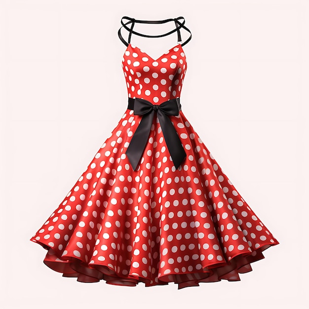 Isolato di Rockabilly Dress Type Swing Dress Material Cotton Color Conc Traditional Clothes Design