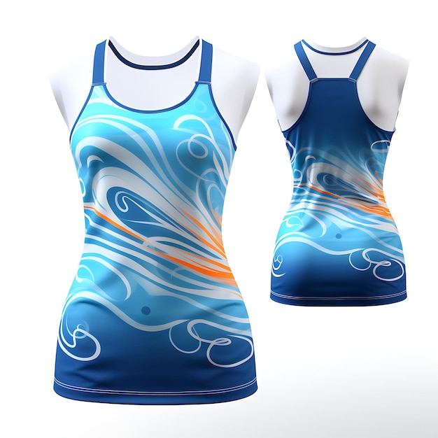 Isolato di Water Polo Internazionale per Donne One Piece Swim Suit Style 3D Swim Suit Design Blank