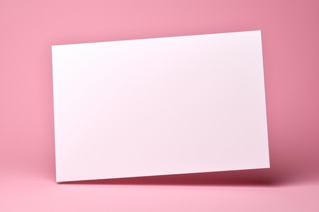 Isolato su rosa pastello Carta bianca vuota, una tela per messaggi sentiti