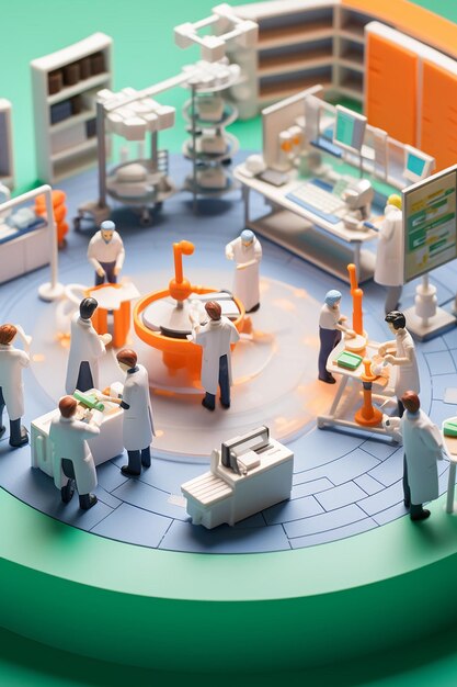 Isometria in miniatura mondo ingegneri biomedici medici e scienziati dei dati collaborazione con docto
